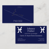 Zodiac Constellation Pisces Visitenkarte (Vorne/Hinten)