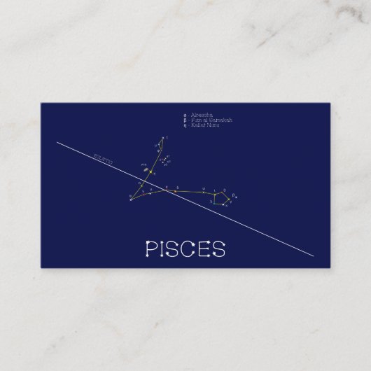 Zodiac Constellation Pisces Visitenkarte (Vorderseite)