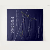 Zodiac Constellation Pisces Wandteppich (Vorderseite (Horizontal))