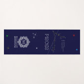 Zodiac Constellation Pisces Yogamatte (Vorderseite (Horizontal))