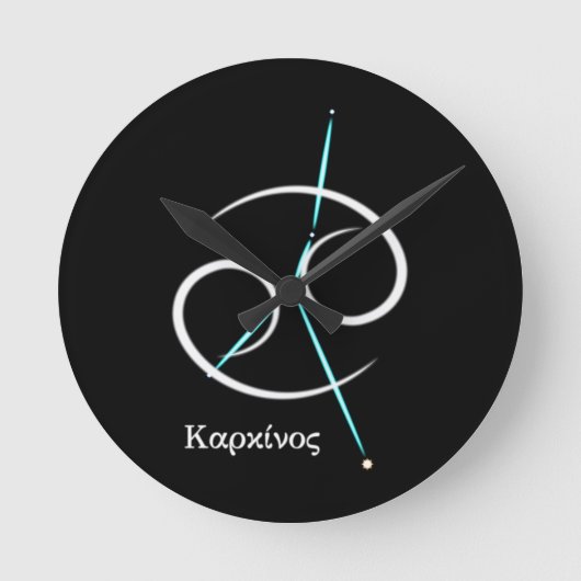 Zodiac Constellation Runde Wanduhr (Vorderseite)