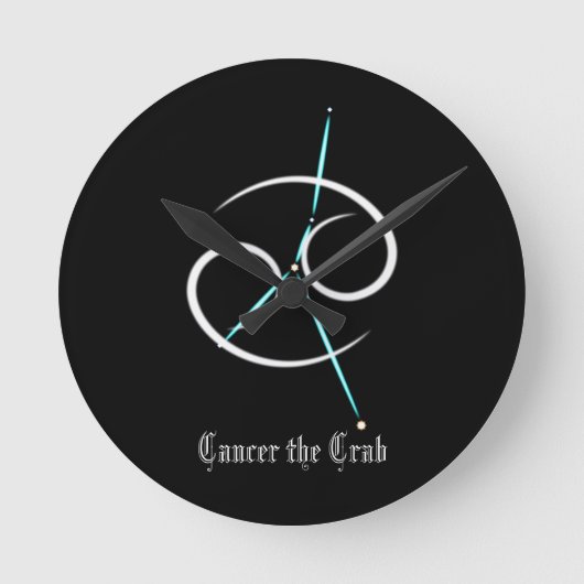 Zodiac Constellation Runde Wanduhr (Vorderseite)