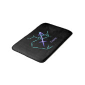 Zodiac Constellation Sagittarius Bath Mat Badematte (Schrägansicht)
