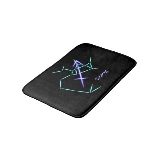 Zodiac Constellation Sagittarius Bath Mat Badematte (Schrägansicht)