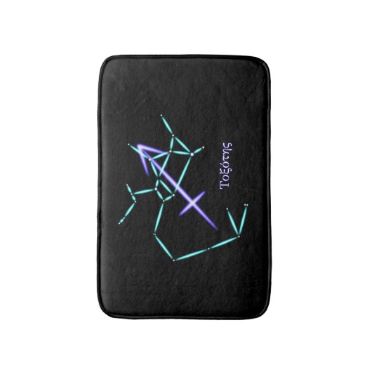 Zodiac Constellation Sagittarius Bath Mat Badematte (Vorderseite Vertikal)