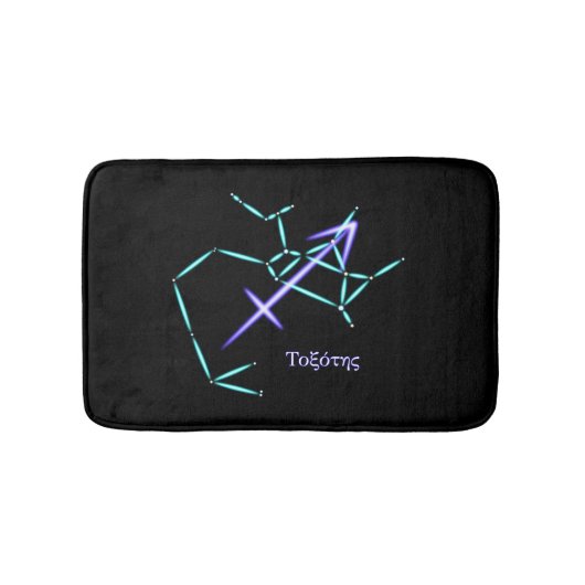 Zodiac Constellation Sagittarius Bath Mat Badematte (Vorderseite)