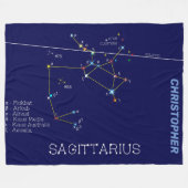 Zodiac Constellation Sagittarius Fleecedecke (Vorderseite (Horizontal))