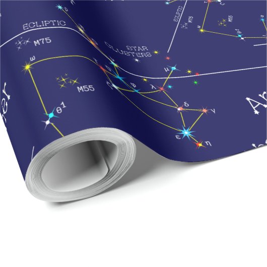 Zodiac Constellation Sagittarius Geschenkpapier (Rolleneckpunkt)
