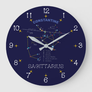 Zodiac Constellation Sagittarius Große Wanduhr