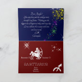 Zodiac Constellation Sagittarius Karte (Innenseite)