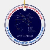 Zodiac Constellation Sagittarius Keramik Ornament (Hinten)