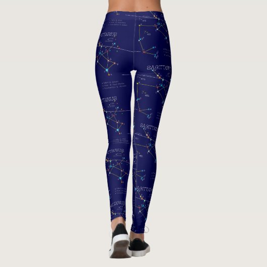 Zodiac Constellation Sagittarius Leggings (Rückseite)