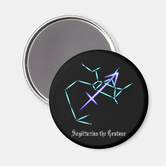 Zodiac Constellation Sagittarius Magnet (Vorderseite/Rückseite)