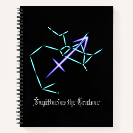 Zodiac Constellation Sagittarius Notebook Notizblock (Vorderseite)