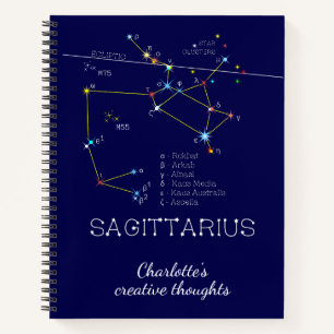 Zodiac Constellation Sagittarius Notizblock