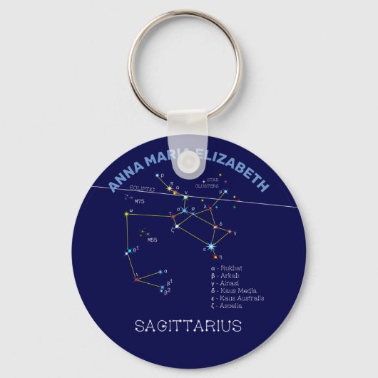 Zodiac Constellation Sagittarius Schlüsselanhänger (Vorderseite)
