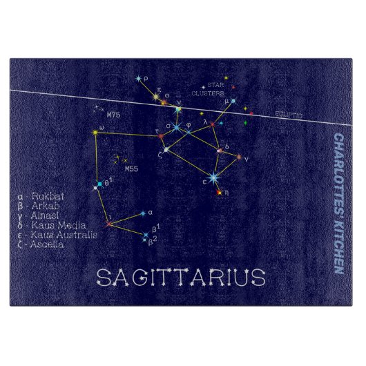 Zodiac Constellation Sagittarius Schneidebrett (Vorderseite)