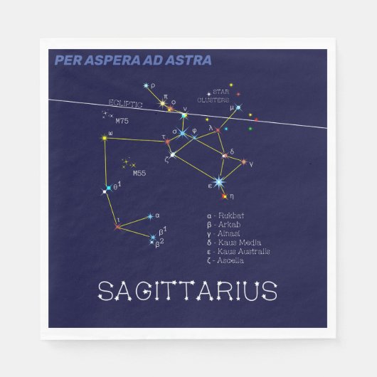 Zodiac Constellation Sagittarius Serviette (Vorderseite)