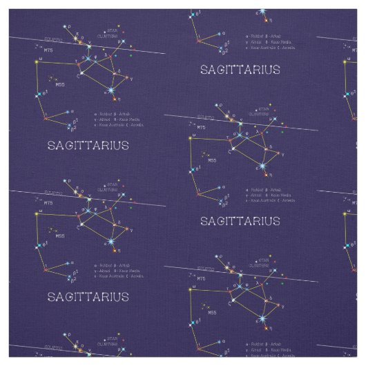Zodiac Constellation Sagittarius Stoff (Muster)