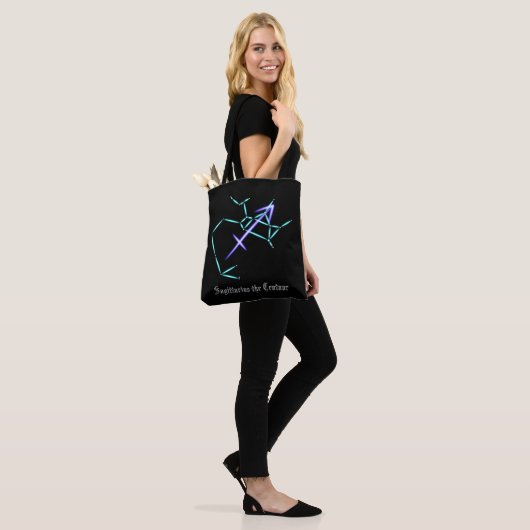 Zodiac Constellation Sagittarius Tote Bag Tasche (Am Model)