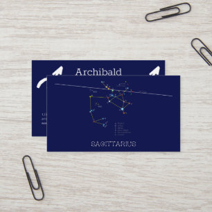 Zodiac Constellation Sagittarius Visitenkarte
