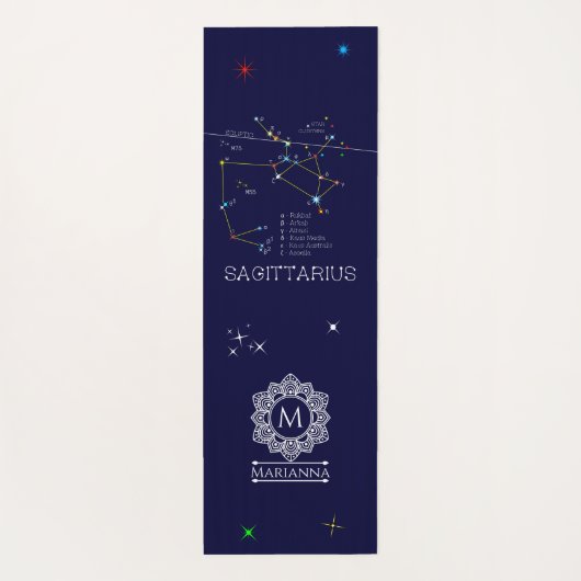 Zodiac Constellation Sagittarius Yogamatte (Rückseite)