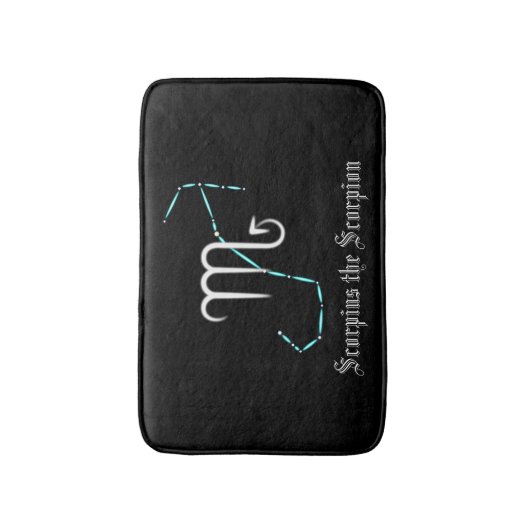Zodiac Constellation Scorpio Bath Mat Badematte (Vorderseite Vertikal)