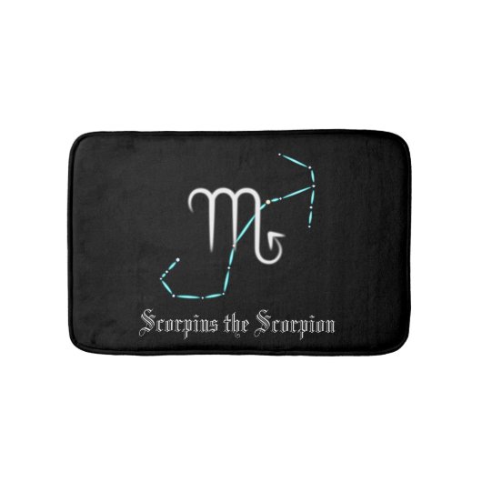 Zodiac Constellation Scorpio Bath Mat Badematte (Vorderseite)