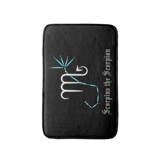 Zodiac Constellation Scorpio Bath Mat Badematte (Vorderseite Vertikal)