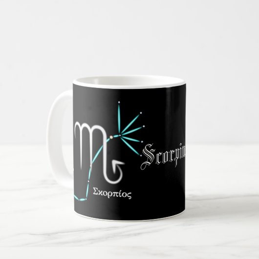 Zodiac Constellation Scorpio Kaffee Tasse (Vorderseite Links)