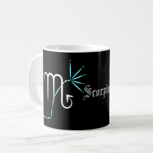Zodiac Constellation Scorpio Kaffee Tasse (Vorderseite Links)