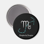 Zodiac Constellation Scorpio Magnet (Vorderseite/Rückseite)