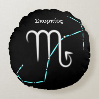Zodiac Constellation Scorpio Rundkissen Rundes Kissen