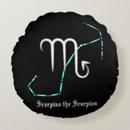 Zodiac Constellation Scorpio Rundkissen Rundes Kissen
