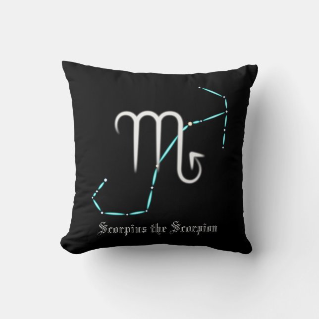 Zodiac Constellation Scorpio Throw Kissen (Vorderseite)