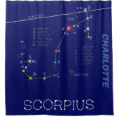 Zodiac Constellation Scorpius Duschvorhang (Vorderseite)