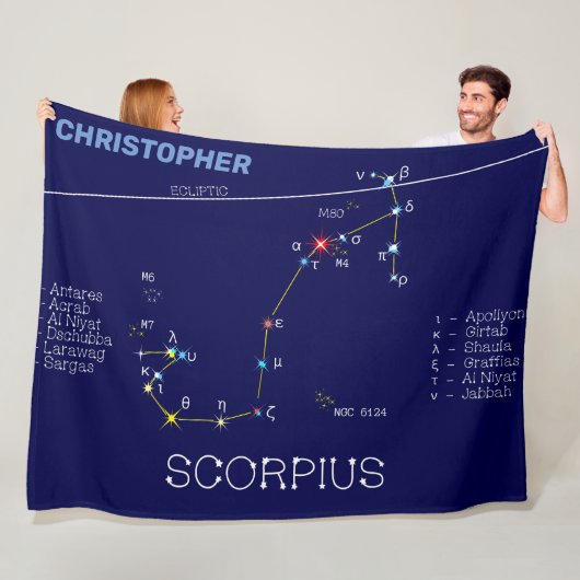 Zodiac Constellation Scorpius Fleecedecke (Beispiel)