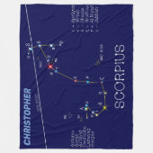 Zodiac Constellation Scorpius Fleecedecke (Vorderseite)