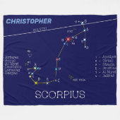 Zodiac Constellation Scorpius Fleecedecke (Vorderseite (Horizontal))