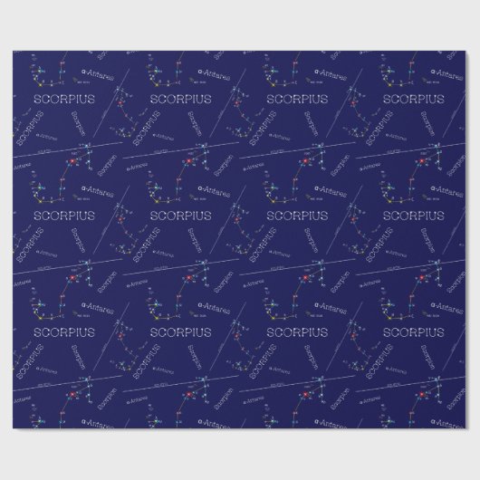 Zodiac Constellation Scorpius Geschenkpapier (Flach)