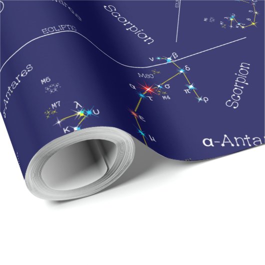 Zodiac Constellation Scorpius Geschenkpapier (Rolleneckpunkt)