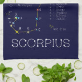 Zodiac Constellation Scorpius Geschirrtuch (Gefaltet)