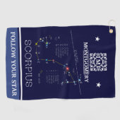 Zodiac Constellation Scorpius Golfhandtuch (Horizontal)
