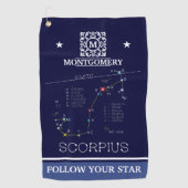 Zodiac Constellation Scorpius Golfhandtuch (Vorderseite)