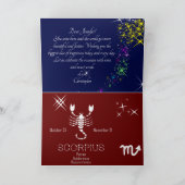 Zodiac Constellation Scorpius Karte (Innenseite)