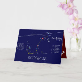 Zodiac Constellation Scorpius Karte