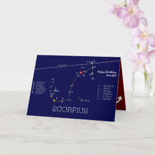 Zodiac Constellation Scorpius Karte