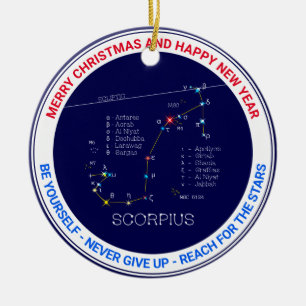 Zodiac Constellation Scorpius Keramik Ornament