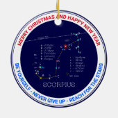 Zodiac Constellation Scorpius Keramik Ornament (Hinten)