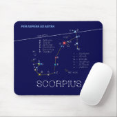 Zodiac Constellation Scorpius Mousepad (Mit Mouse)